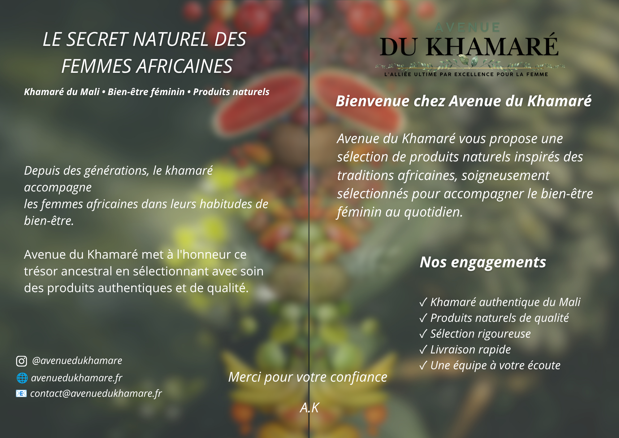 Recto du flyer Avenue du Khamaré